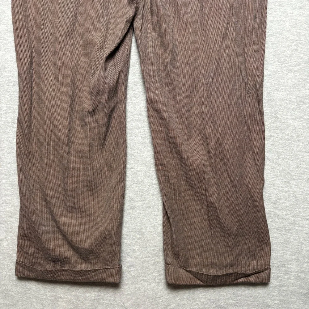 Polo Ralph Lauren Tencel Dress Pants Brown Pleated Casual Trousers Men 36x27